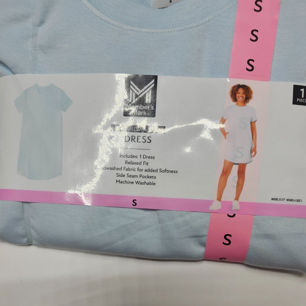 Member's Mark Women's Sandwash Short Sleeve Mini Dress Size S - Picture 3 of 4